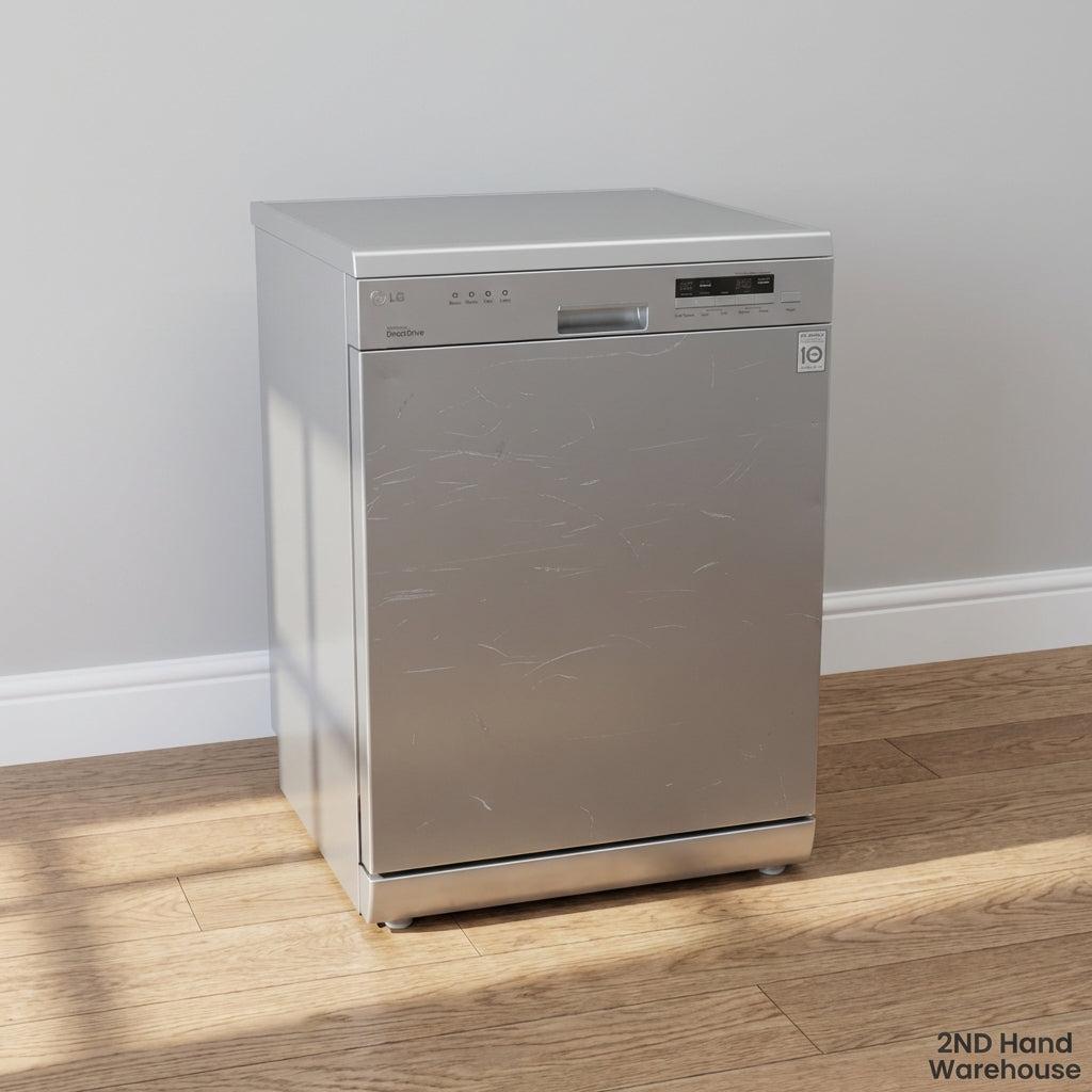 LG DirectDrive Silver Dishwasher – Efficient & Reliable Kitchen Helper - Scratched - 2ndhandwarehouse.com