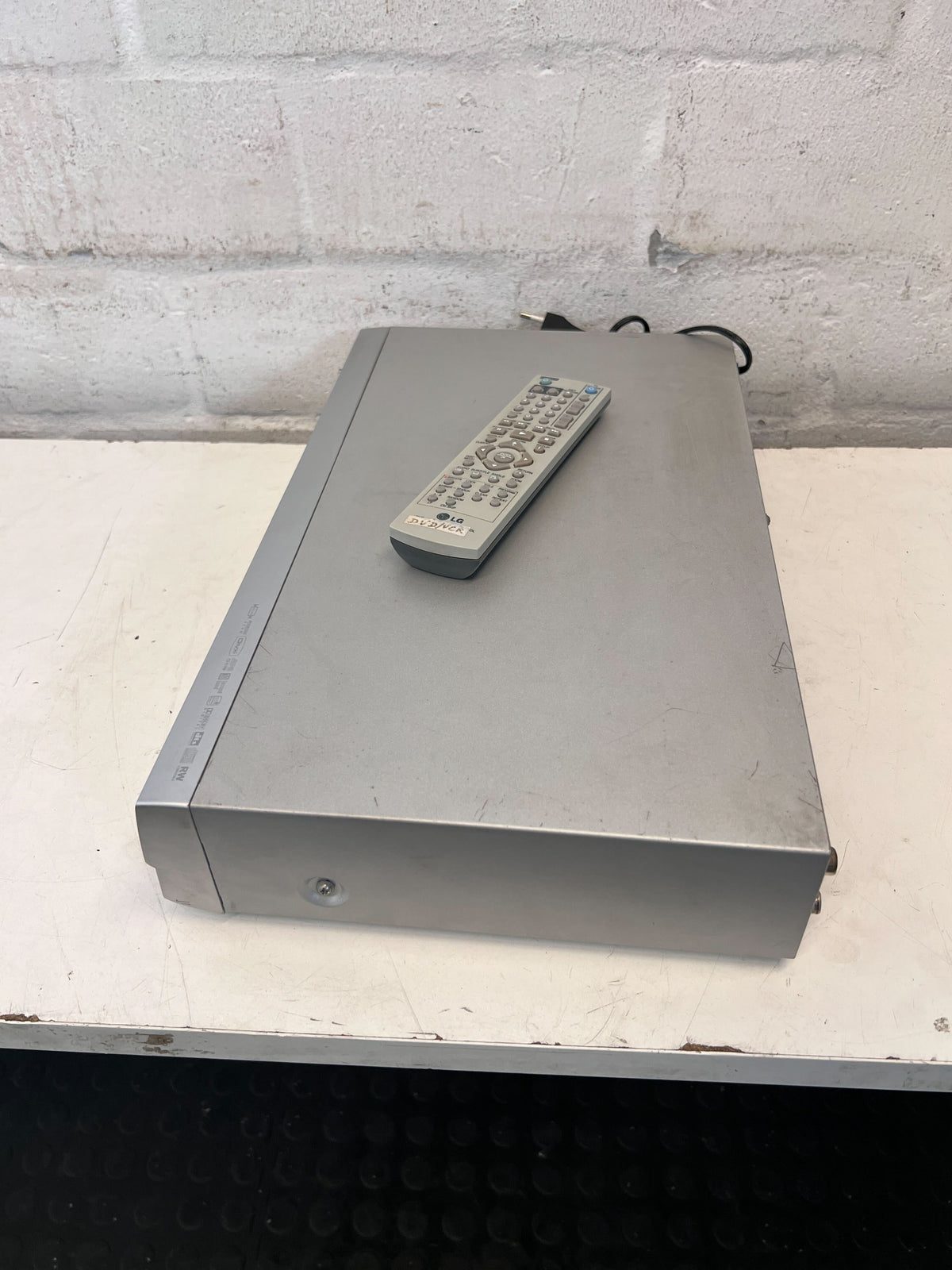 LG Silver DVD Player with Remote, Minor Scratches