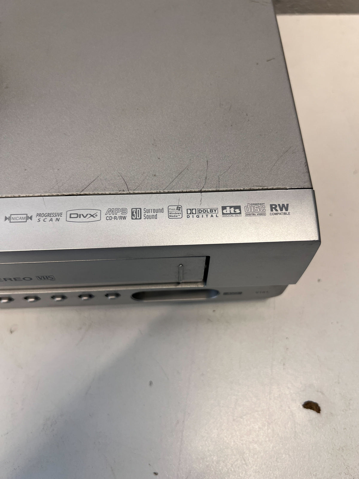 LG Silver DVD Player with Remote, Minor Scratches