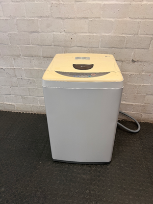 LG Top Loader Washing Machine in White — Good Working Order; Used Condition
