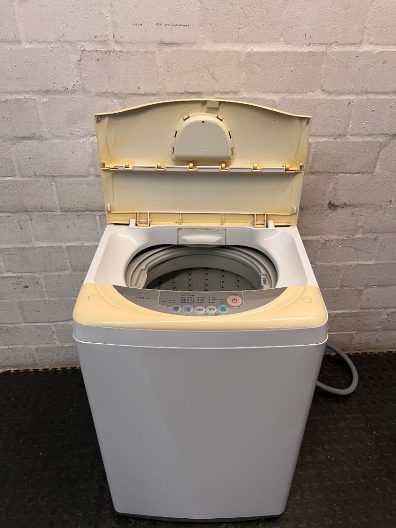 LG Top Loader Washing Machine in White — Good Working Order; Used Condition