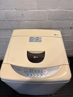 LG Top Loader Washing Machine in White — Good Working Order; Used Condition