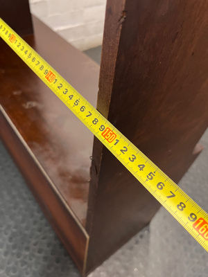 Large Brown Wooden TV Unit with Storage Cupboards — Used; Fair Condition