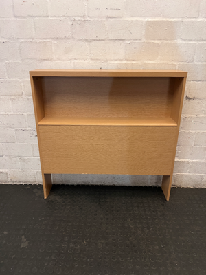 Light Oak Finish Low Bookshelf — Good Condition with Minor Bottom Edge Wear - 2ndhandwarehouse.com