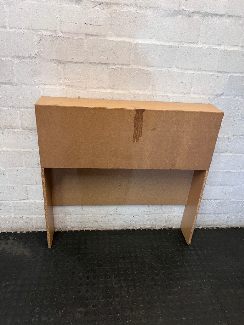 Light Oak Finish Low Bookshelf — Good Condition with Minor Bottom Edge Wear - 2ndhandwarehouse.com