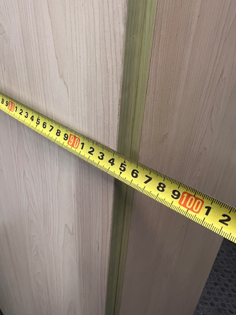 Light Wood Grain Two-Door Tall Wardrobe — Good Working Order