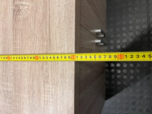 Light Wood Three-Door Top Cupboard — No back board