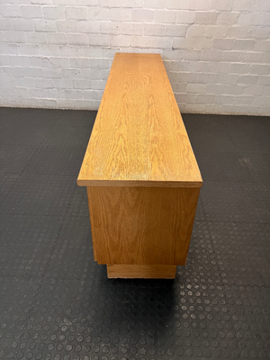 Light Wood Veneer Sideboard with 3 Joined Cabinets - 2ndhandwarehouse.com