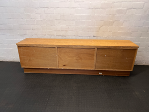 Light Wood Veneer Sideboard with 3 Joined Cabinets - 2ndhandwarehouse.com