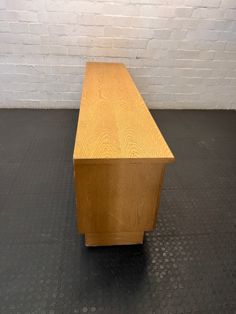 Light Wood Veneer Sideboard with 3 Joined Cabinets - 2ndhandwarehouse.com