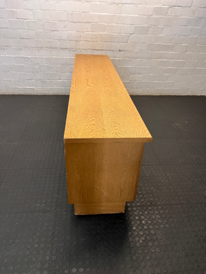 Light Wood Veneer Sideboard with 3 Joined Cabinets - 2ndhandwarehouse.com