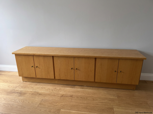 Light Wood Veneer Sideboard with 3 Joined Cabinets - 2ndhandwarehouse.com