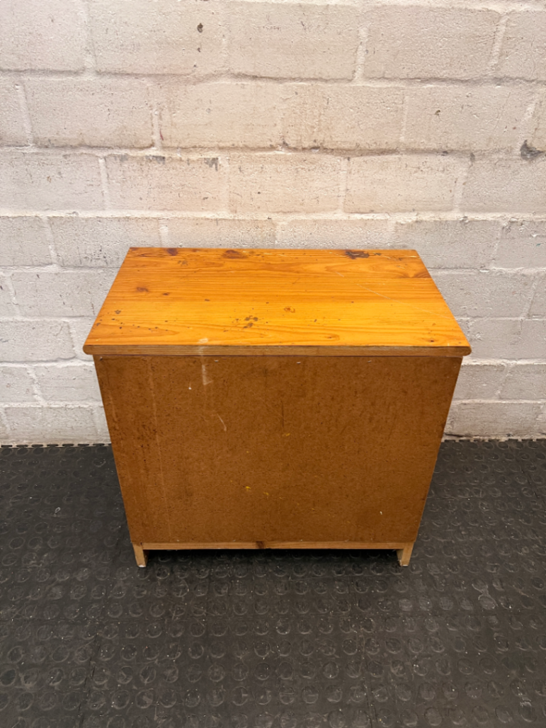 Textured Wood 3-Drawer Bedside Table