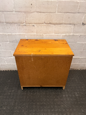 Textured Wood 3-Drawer Bedside Table