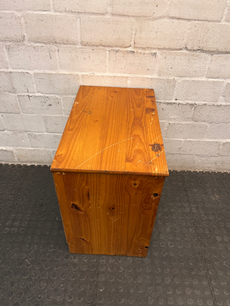 Textured Wood 3-Drawer Bedside Table