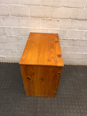 Textured Wood 3-Drawer Bedside Table
