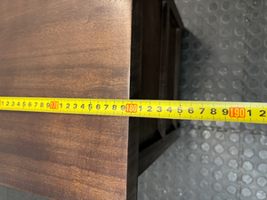 Low Profile Dark Wood TV Unit with Drawers — Fair Used Condition