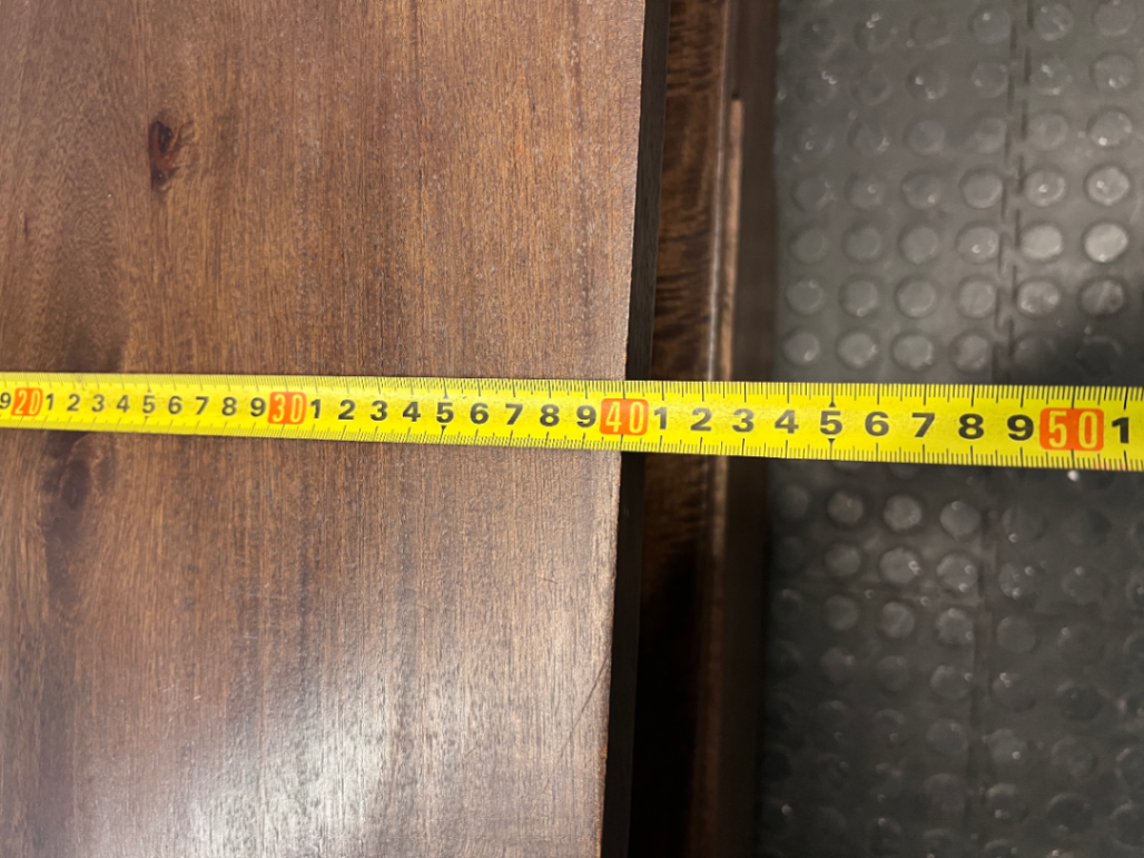 Low Profile Dark Wood TV Unit with Drawers — Fair Used Condition