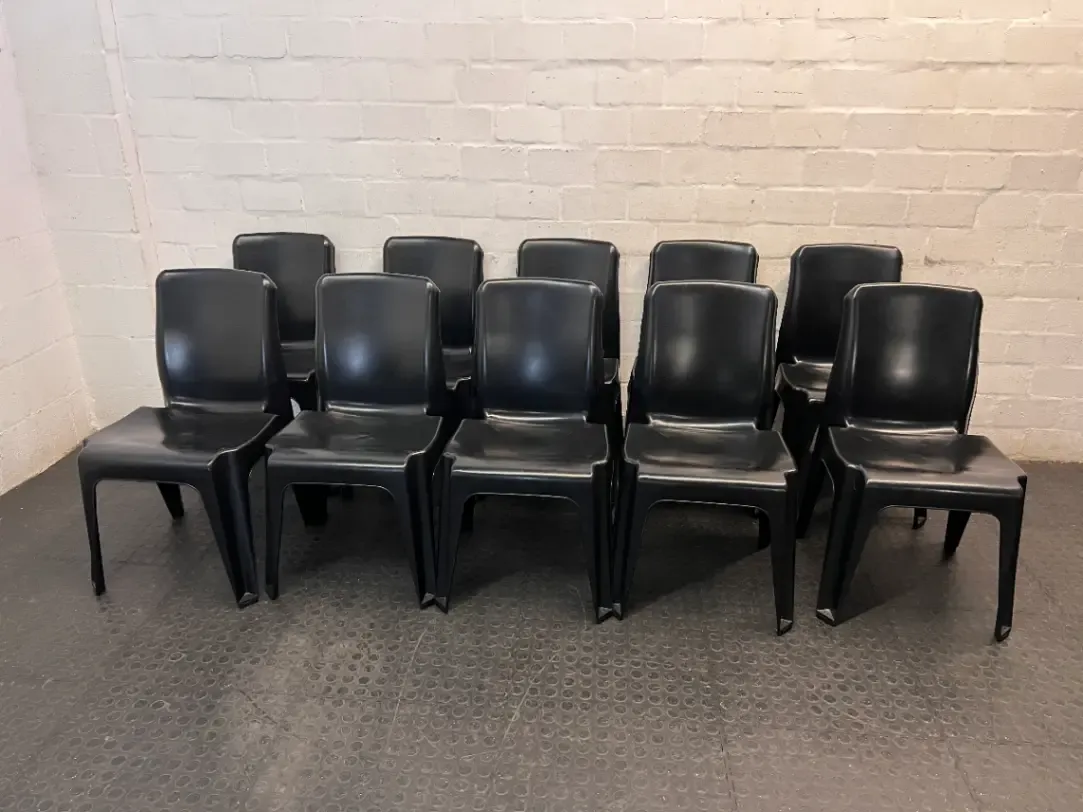 Makro Black Plastic Event Chair — Good Working Order