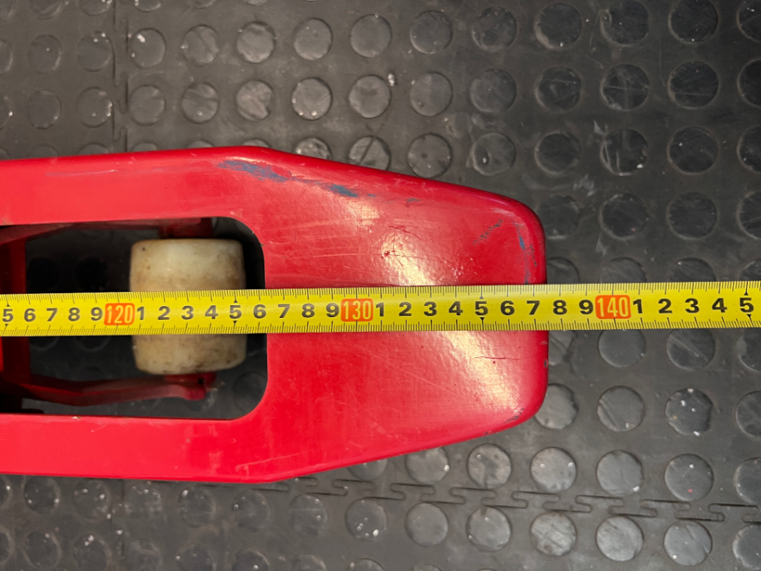 Manual Red Steel Pallet Jack Utility Trolley — Used; Fair Condition