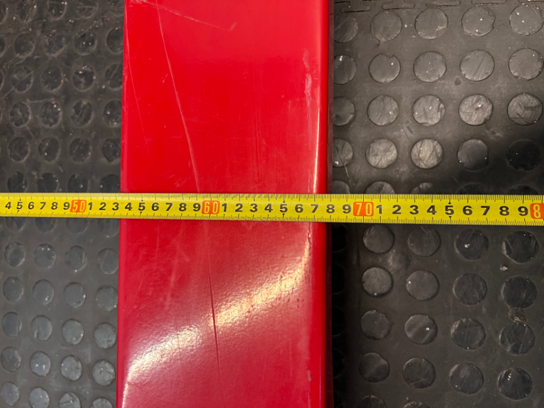 Manual Red Steel Pallet Jack Utility Trolley — Used; Fair Condition