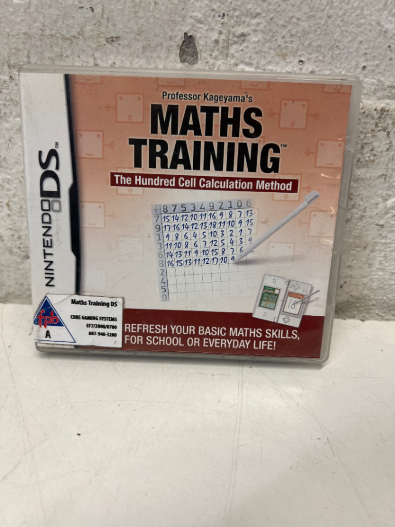 Maths Training Nintendo DS (Case & Manual) - Includes Brain Training Cartridge - 2ndhandwarehouse.com
