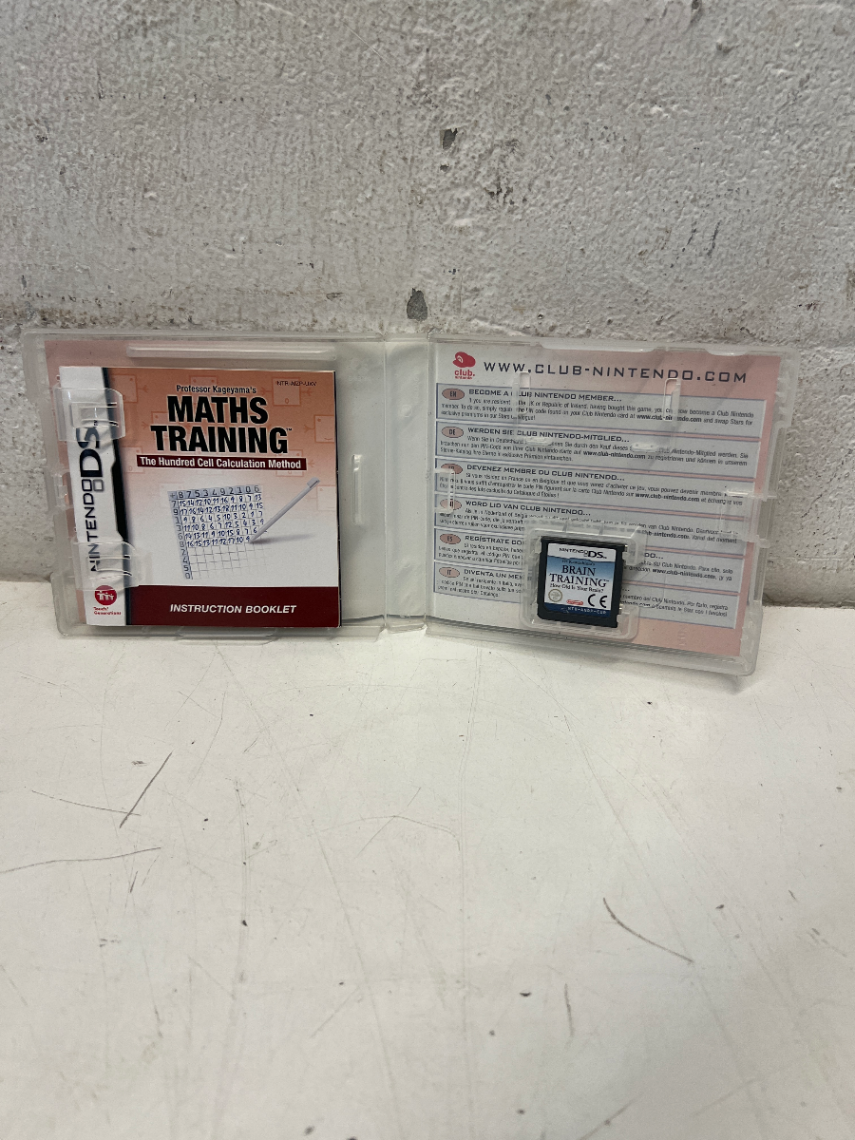 Maths Training Nintendo DS (Case & Manual) - Includes Brain Training Cartridge - 2ndhandwarehouse.com