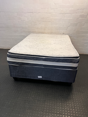 Medi-Spine Double Base Set with Patterned Mattress - 2ndhandwarehouse.com