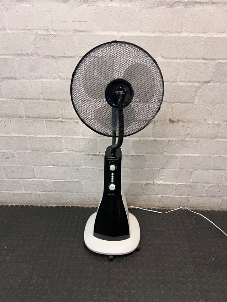 Mellerware Aquilo Black and White Misting Standing Fan — Working Well but Dirty