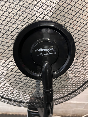 Mellerware Aquilo Black and White Misting Standing Fan — Working Well but Dirty