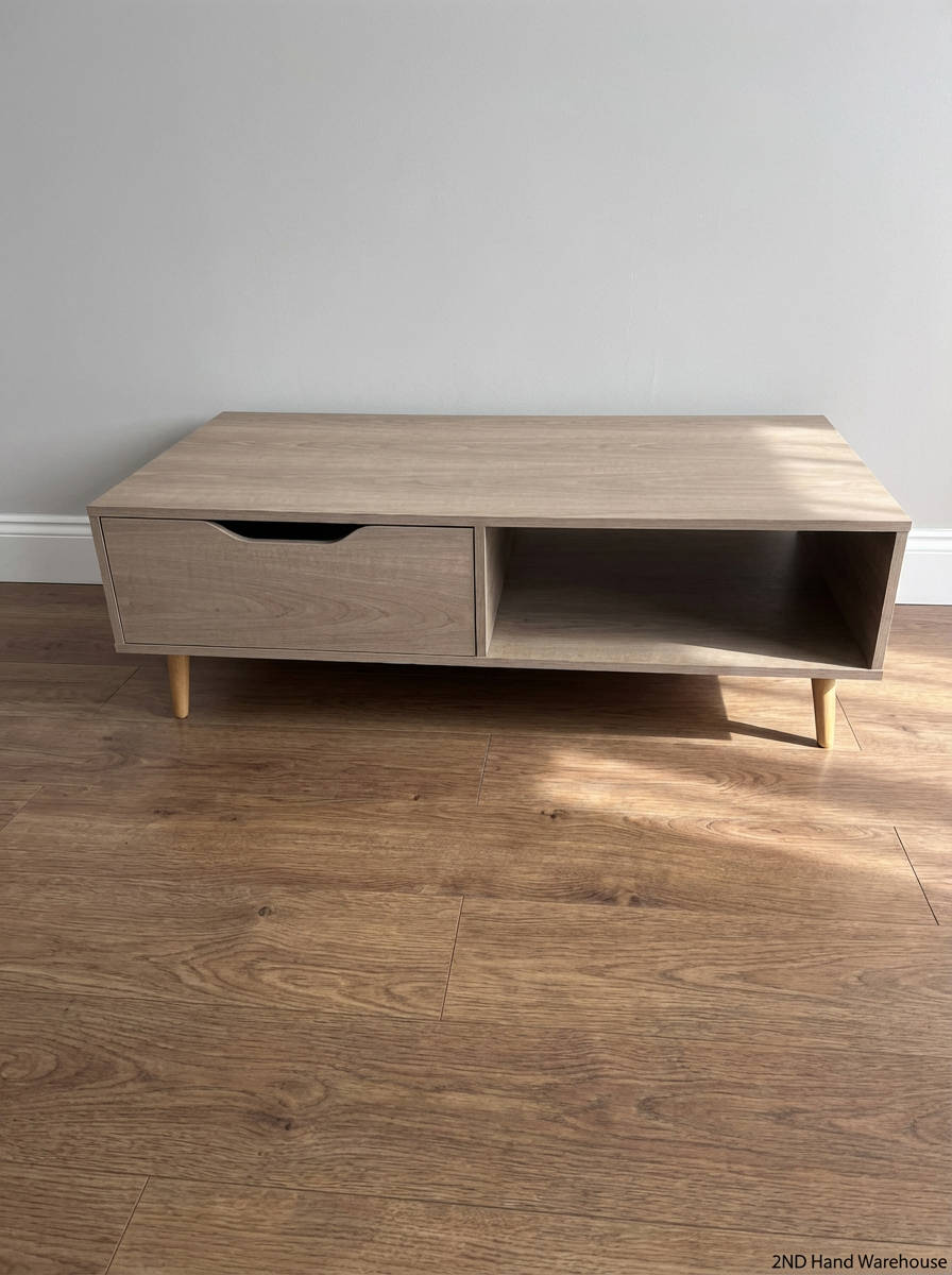 Mid-Century Style Coffee Table with Drawer - Fair Condition