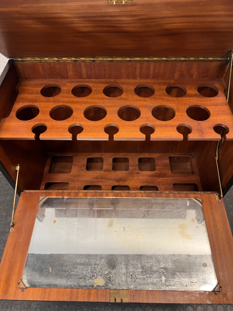 Mid-Century Style Wooden Drinks Trolley on Castors — Used; Fair Condition