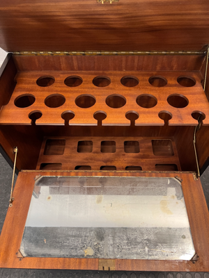 Mid-Century Style Wooden Drinks Trolley on Castors — Used; Fair Condition