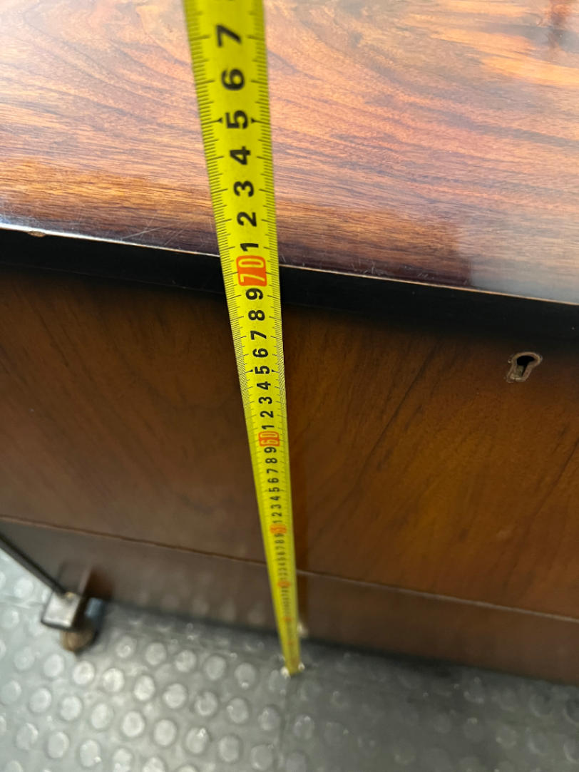 Mid-Century Style Wooden Drinks Trolley on Castors — Used; Fair Condition