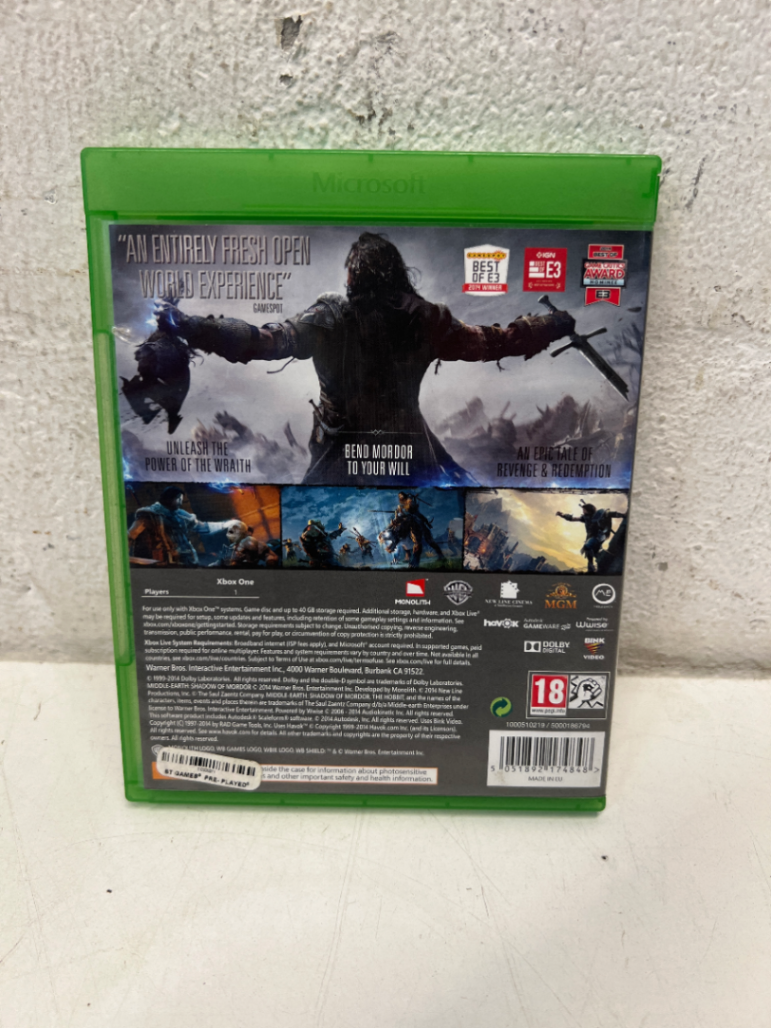 Middle-earth: Shadow of Mordor (Xbox One) - Good Condition - 2ndhandwarehouse.com