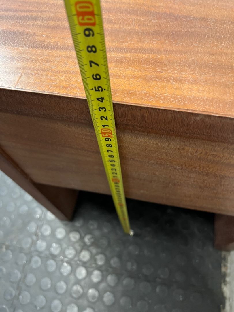 Minimalist Brown Wood Single Drawer Bedside Table — Secondhand Brown Bedside Table