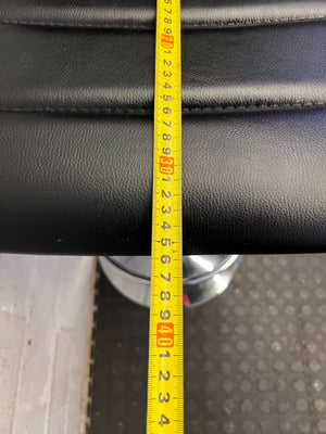 Modern Black Faux Leather Adjustable Bar Stool - 2ndhandwarehouse.com