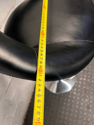 Modern Black Faux Leather Bar Stool with Chrome Base - 2ndhandwarehouse.com