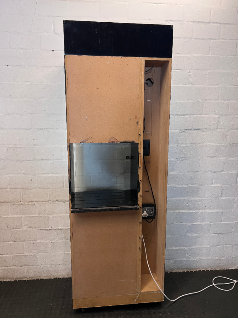 Modern Black Glass Display Cabinet with Bottom Drawer - 2ndhandwarehouse.com