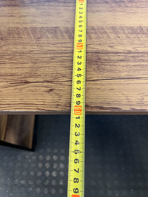 Modern Black and Wood Desk with Shelves – Minimalist Style