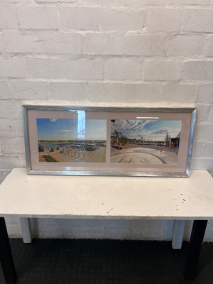 Modern Double Landscape Framed Photography - Torn Backing - 2ndhandwarehouse.com