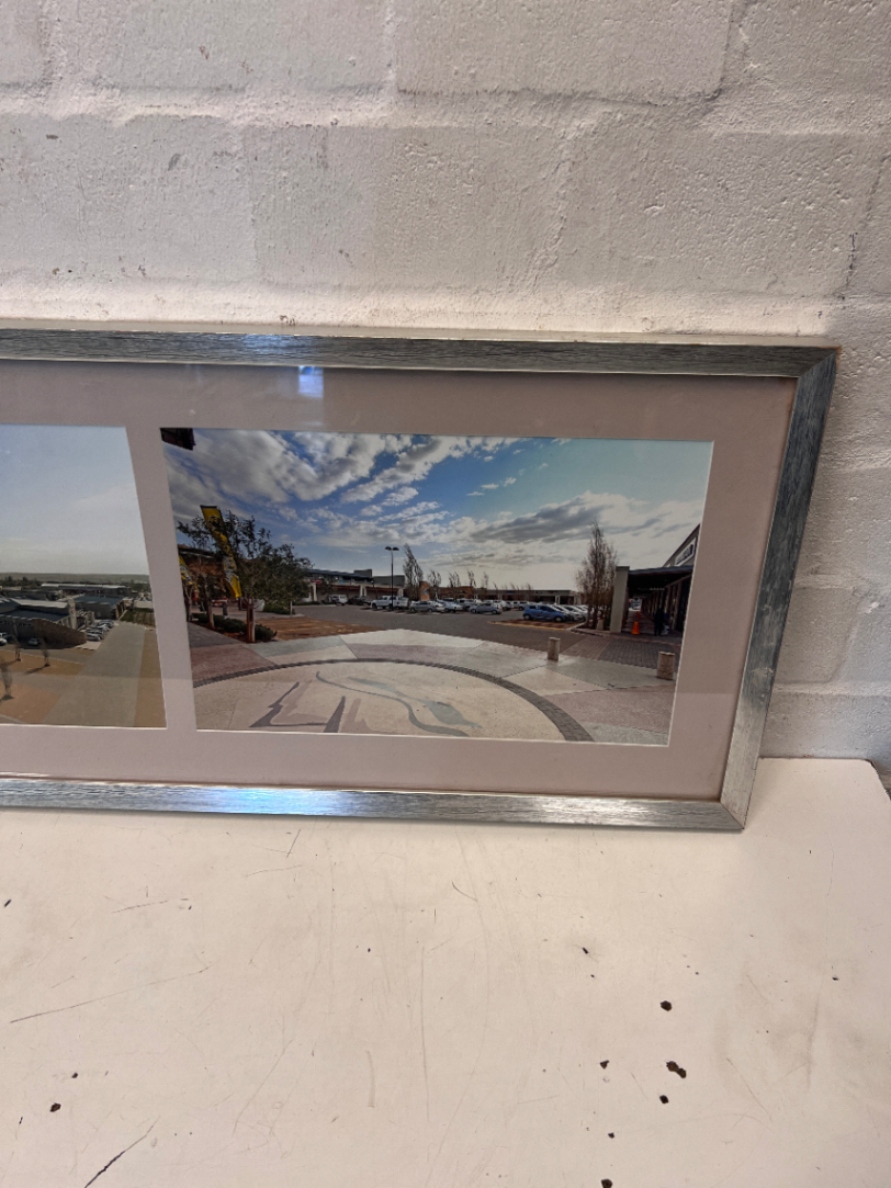 Modern Double Landscape Framed Photography - Torn Backing - 2ndhandwarehouse.com