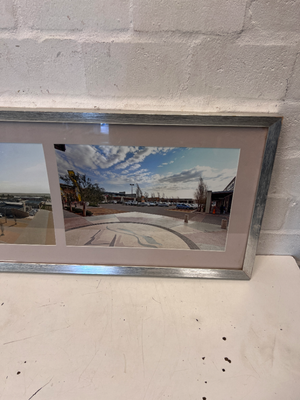 Modern Double Landscape Framed Photography - Torn Backing - 2ndhandwarehouse.com