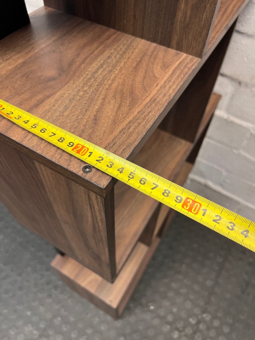 Modern Geometric Staggered Display Shelf — Good Used Condition