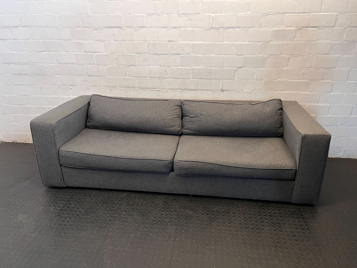 Modern Grey 2-Seater Sofa - cat scratches on the arms