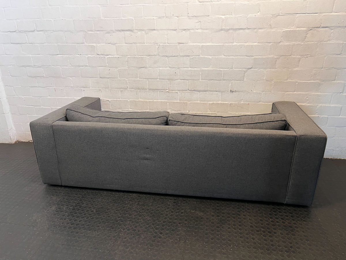 Modern Grey 2-Seater Sofa - cat scratches on the arms