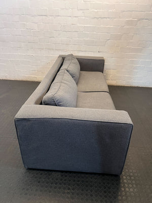 Modern Grey 2-Seater Sofa - cat scratches on the arms