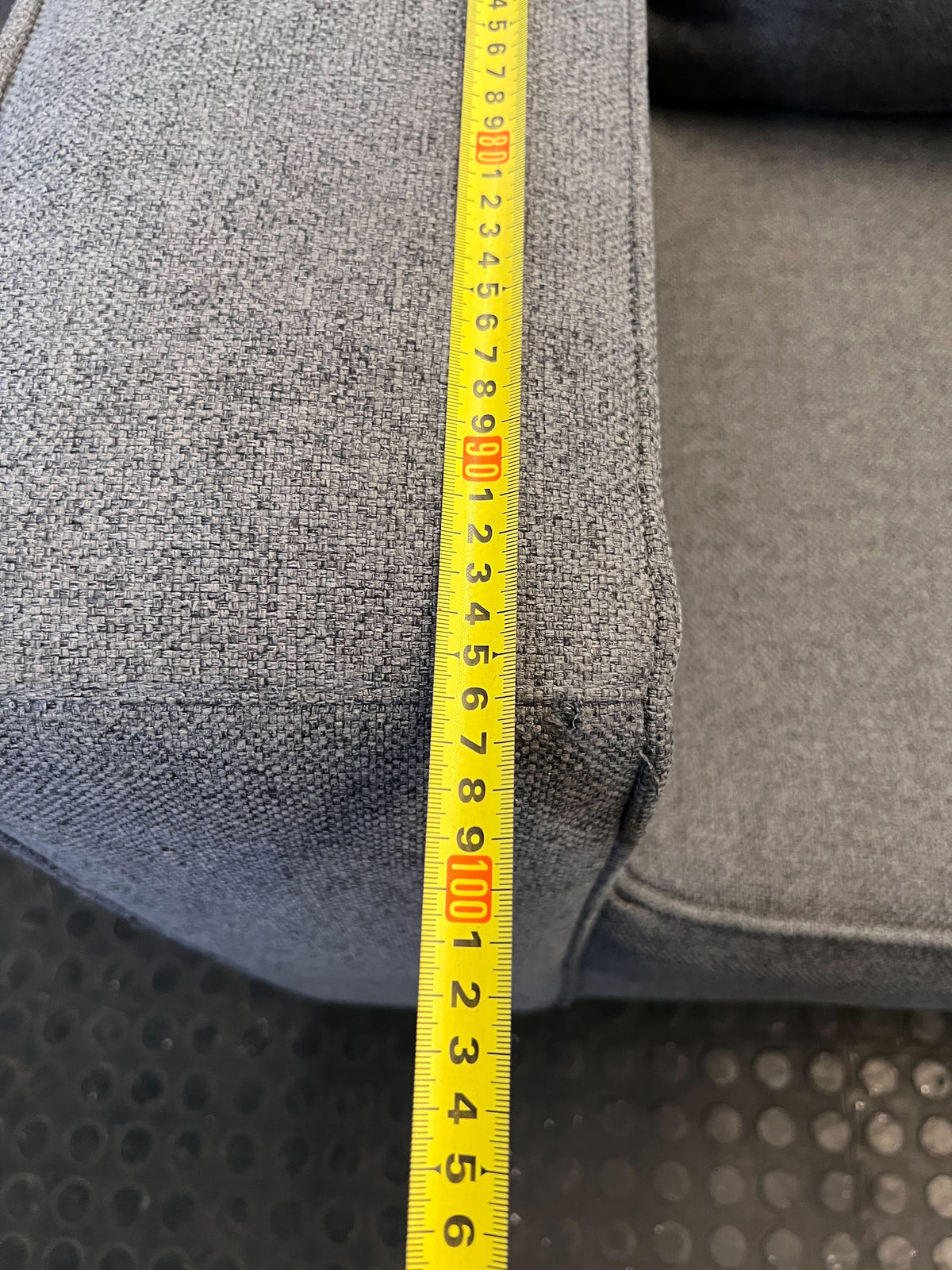 Modern Grey 2-Seater Sofa - cat scratches on the arms