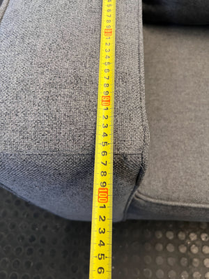 Modern Grey 2-Seater Sofa - cat scratches on the arms