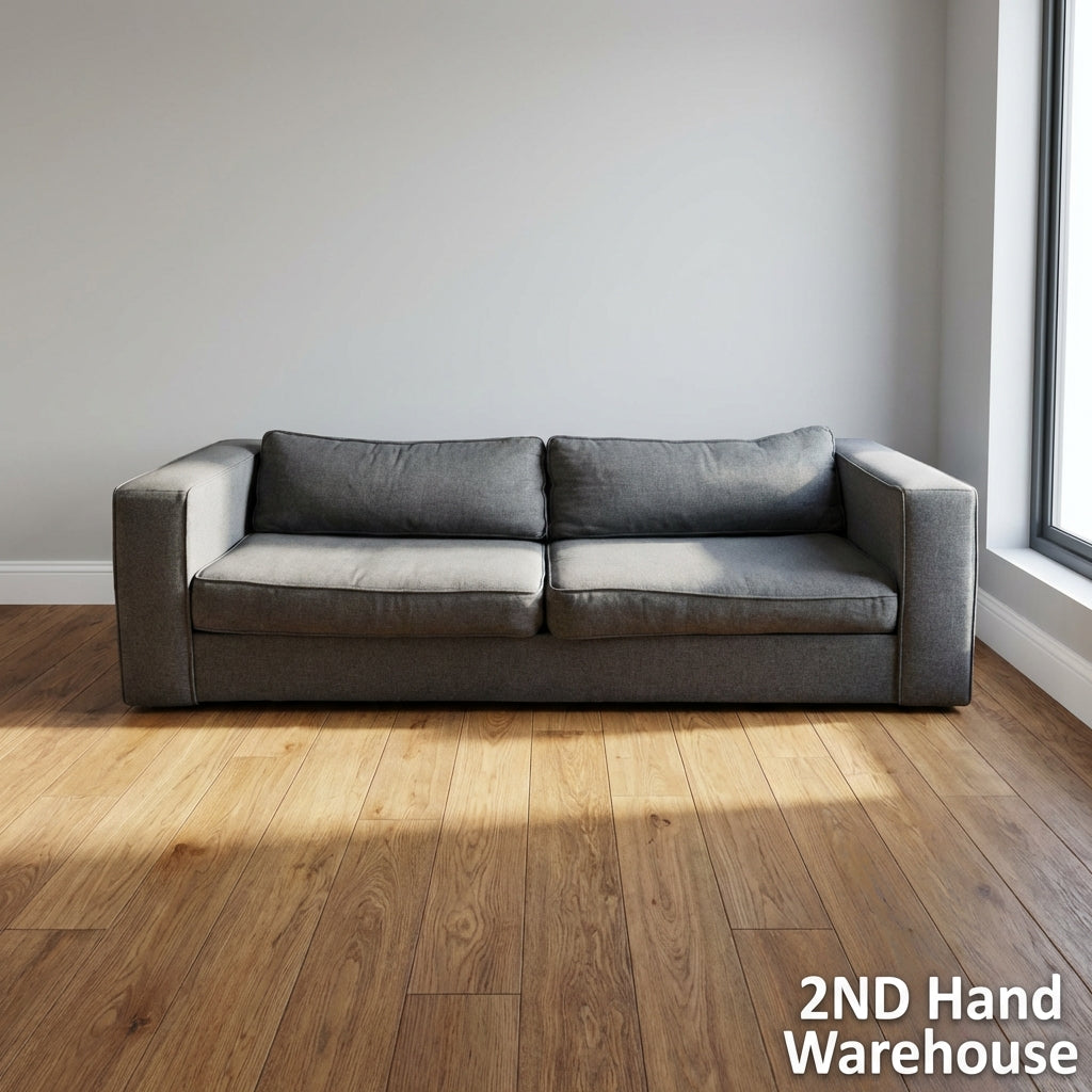 Modern Grey 2-Seater Sofa - cat scratches on the arms